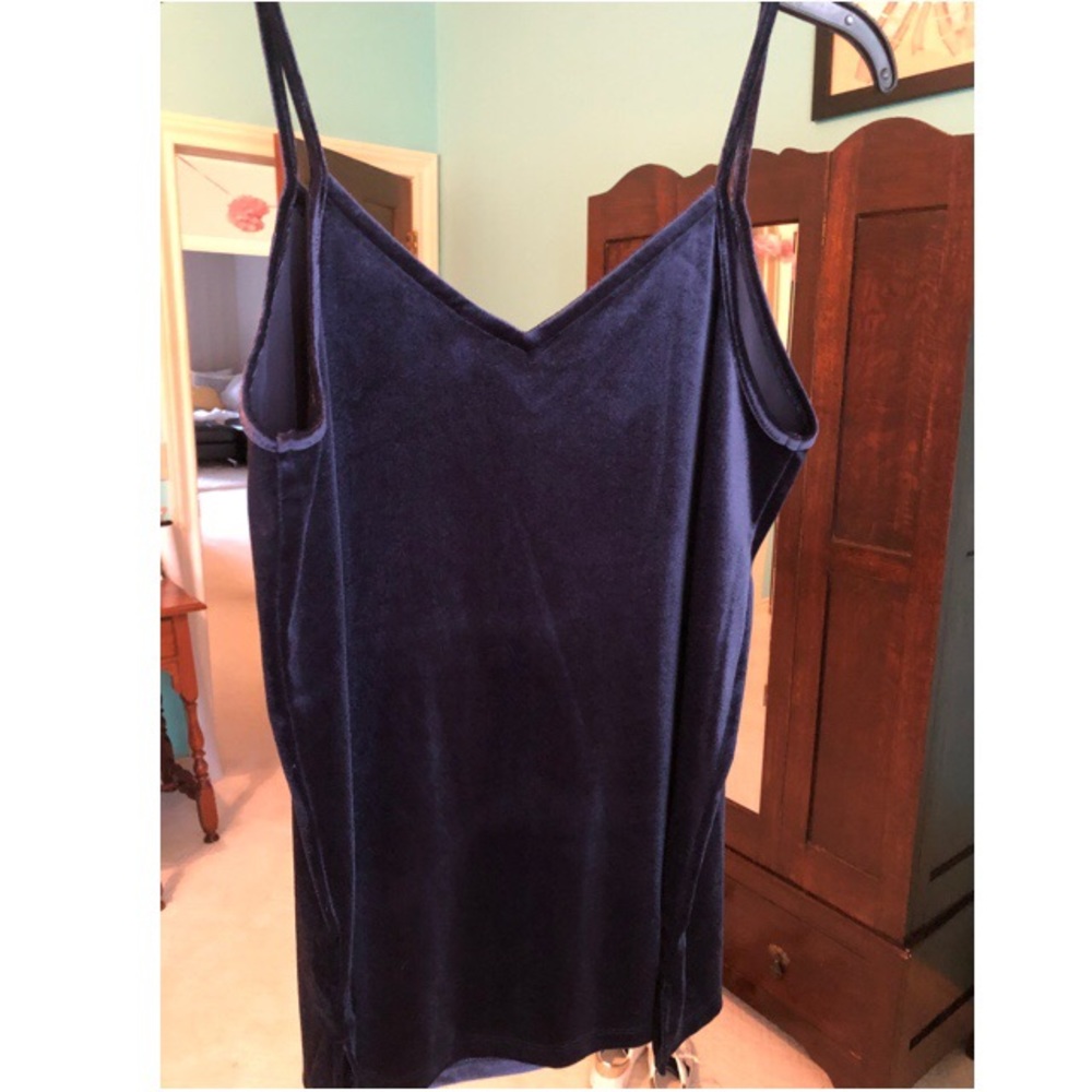 Navy Velvet tank top